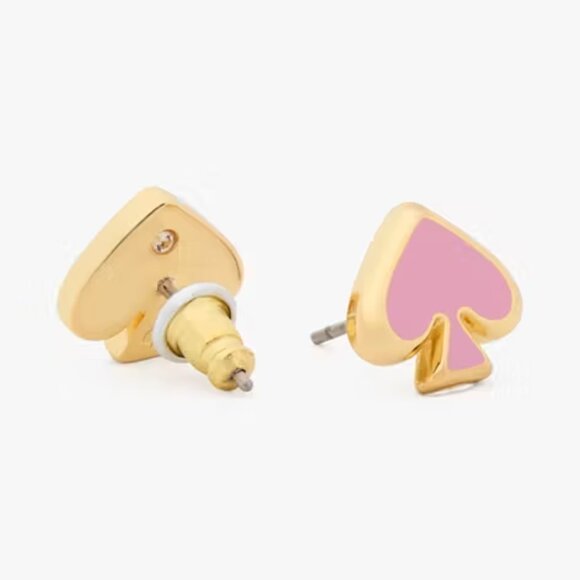 kate spade Surf Pink Everyday Spade Enamel Studs/NWT - Picture 3 of 8